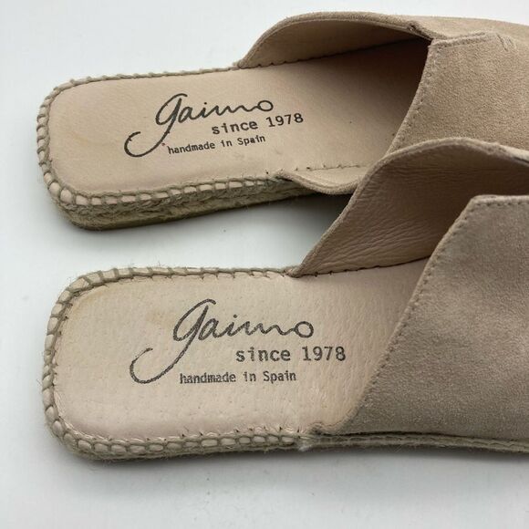 Gaimo Anthropologie Suede/Leather Espadrille Size 10,5 Handymade in Spain - Picture 4 of 8